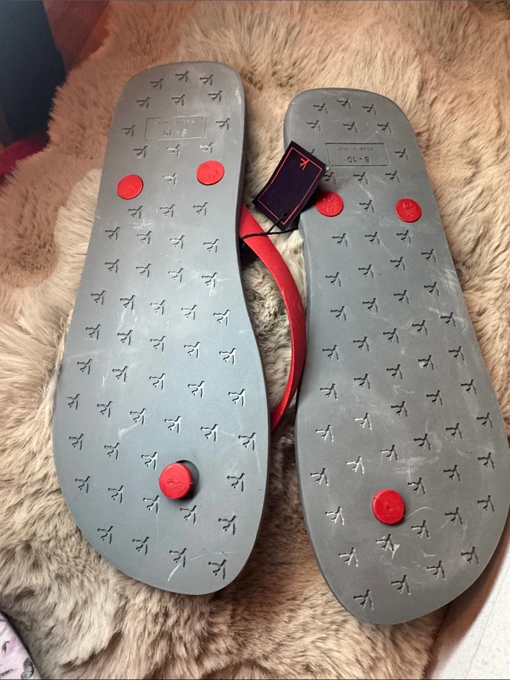 Isaia Red Strap Gray Sole Women's Sandals